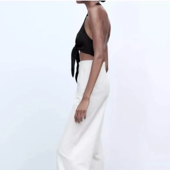 NEW Zara 100% linen front tie halter top - Picture 8 of 8